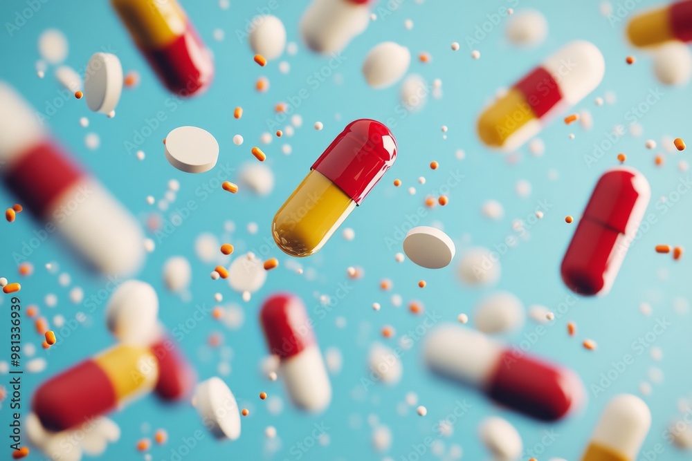 Floating Capsules and Pills: A Symbol of Hope and Healing in Modern Medicine Floating Capsules and Pills: A Symbol of Hope and Healing in Modern Medicine