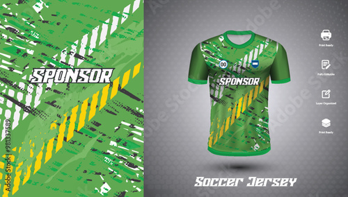 Soccer jersey design for sublimation or sports tshirt design for cricket football
