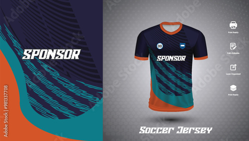 Soccer jersey design for sublimation or sports tshirt design for cricket football
