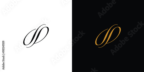 Elegant and luxury SP logo design