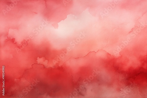 Abstract watercolor background with red and pink brushstrokes