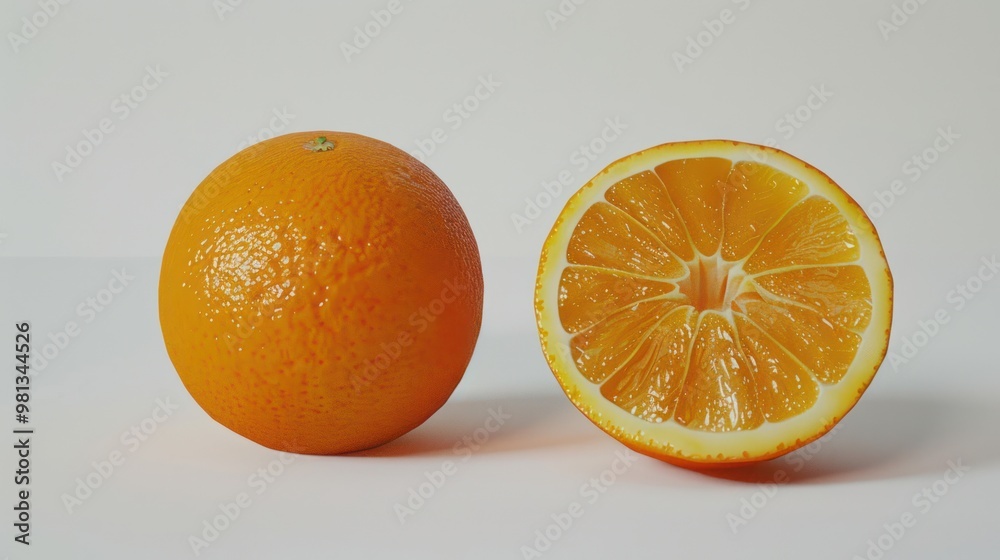 Fototapeta premium Orange Fruit Sliced in Half