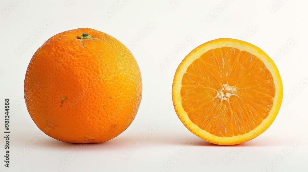 Whole and Sliced Orange Whole and Sliced Orange