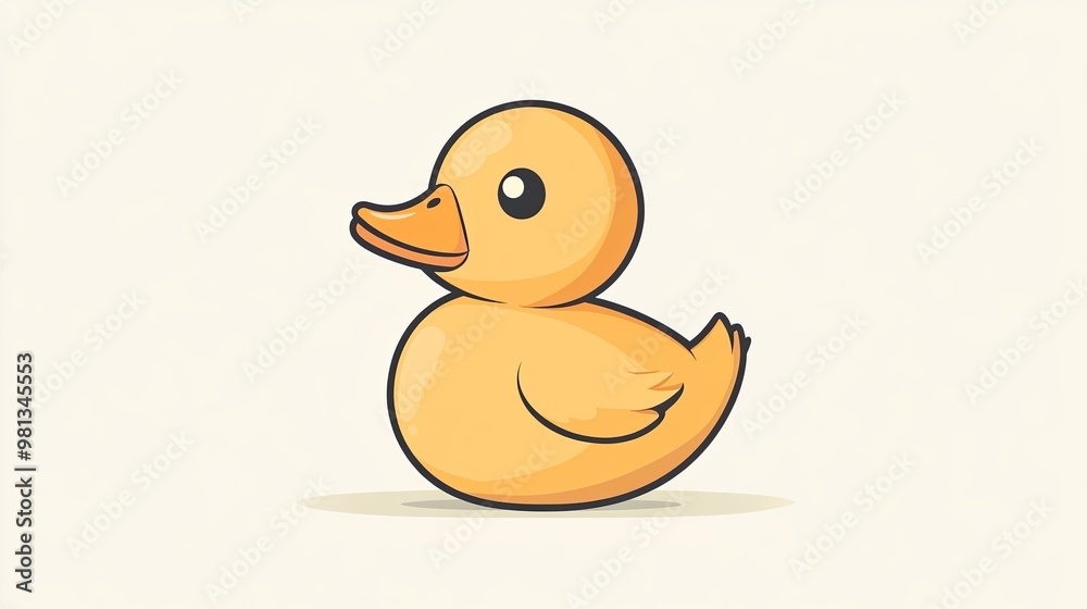 Cute cartoon duck