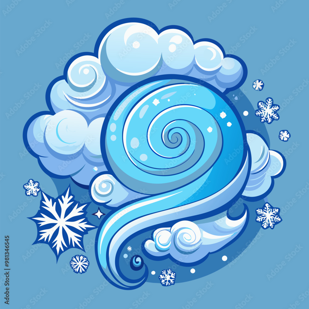 Winter wind, cold air with snow effect. White clouds of whirlwind with snowflakes and ice particles, vector realistic set isolated on transparent background Winter wind, cold air with snow effect. White clouds of whirlwind with snowflakes and ice particles, vector realistic set isolated on transparent background