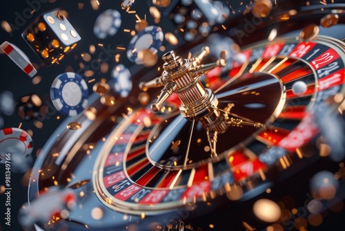 online casino, gamble roulette close up