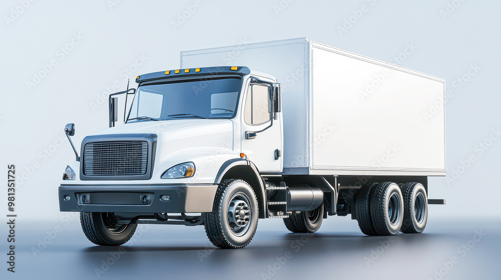 Efficient Cargo Transport White Delivery Truck Efficient Cargo Transport White Delivery Truck