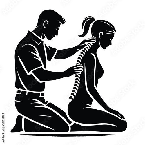 Chiropractor Adjusting Spine
