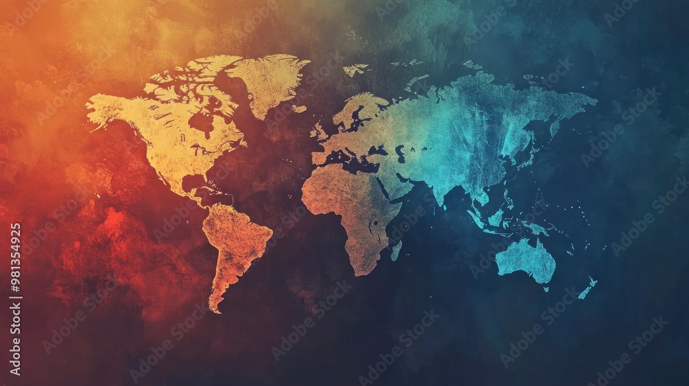 World Map Illustration World Map Illustration
