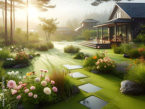Imaginative morning home and garden.