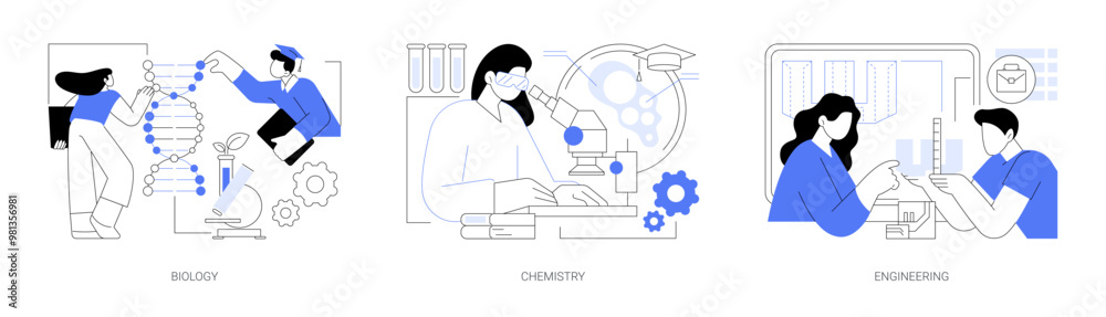 Associate in Science degree isolated cartoon vector illustrations se Associate in Science degree isolated cartoon vector illustrations se