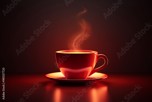  An icon of a steaming hot coffee cup with visible steam rising, representing warmth and comfort.