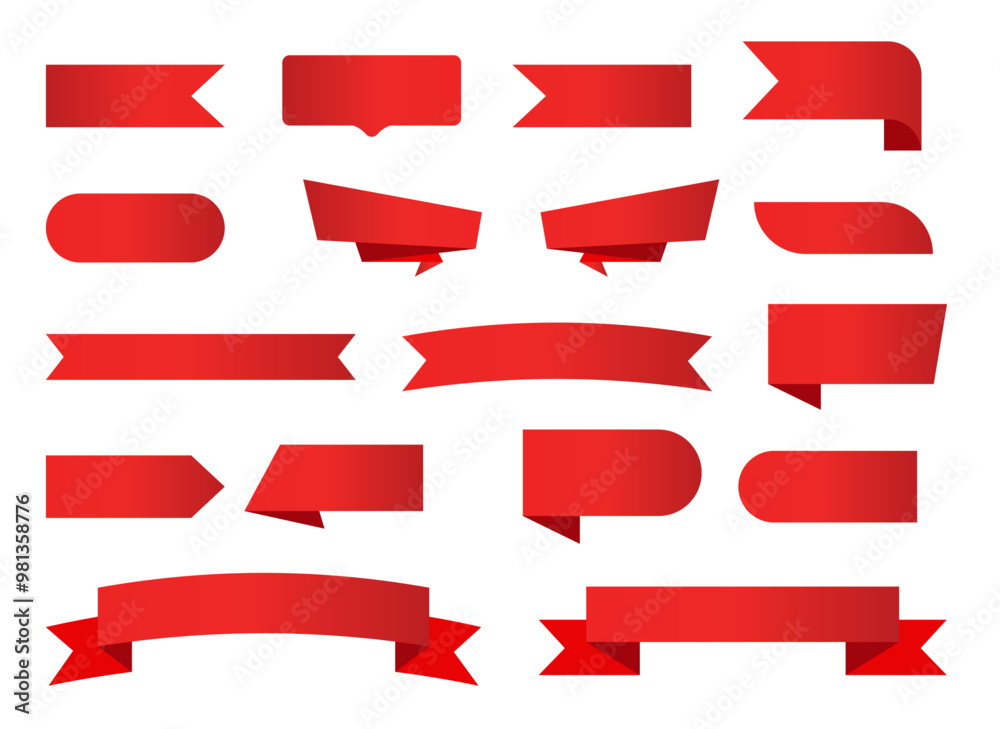 Red stickers, Blank labels of heart, round, square, oval, stripe and rectangular shapes. Red stickers, Blank labels of heart, round, square, oval, stripe and rectangular shapes.