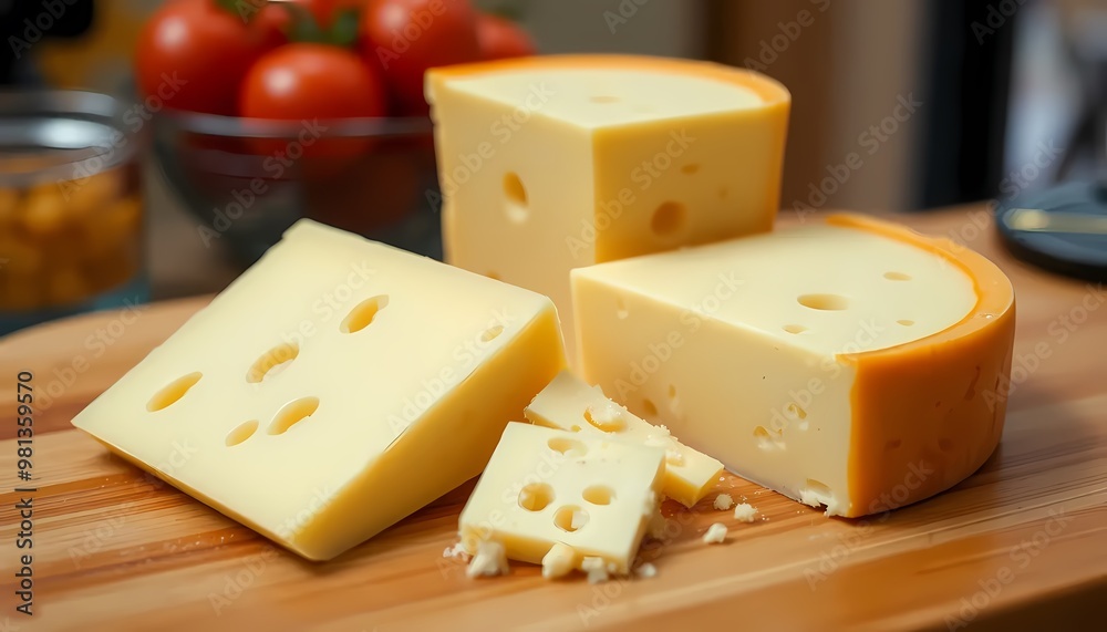 cheese on a board cheese on a board
