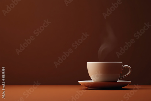  An icon of a steaming hot coffee cup with visible steam rising, representing warmth and comfort.