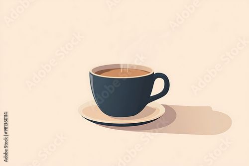  An icon of a steaming hot coffee cup with visible steam rising, representing warmth and comfort.