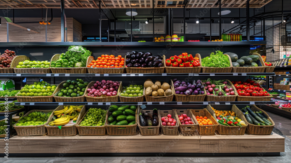 The Colorful Fresh Produce Display The Colorful Fresh Produce Display