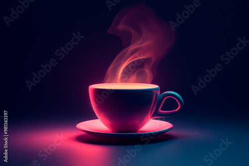 An icon of a steaming hot coffee cup with visible steam rising, representing warmth and comfort.