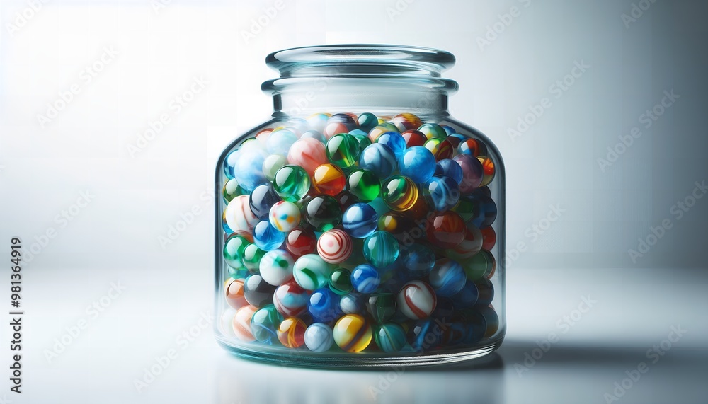 glass jar filled with beads glass jar filled with beads