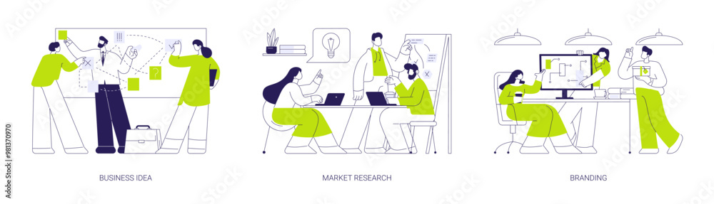 Startup launch abstract concept vector illustrations. Startup launch abstract concept vector illustrations.