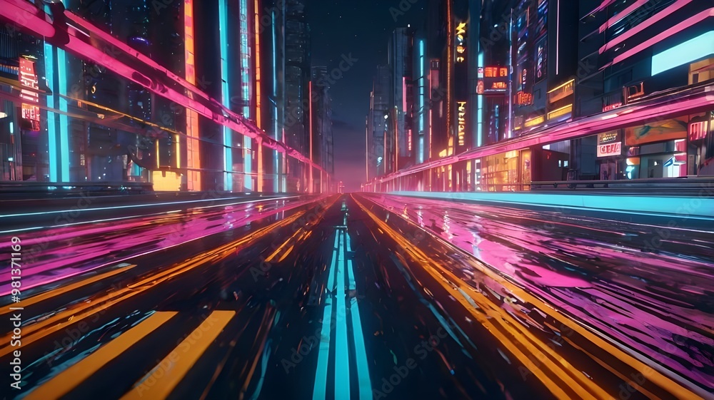 Obraz premium traffic at night