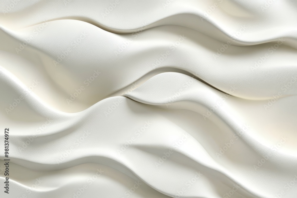 Fototapeta premium Elegant white leather with flowing texture