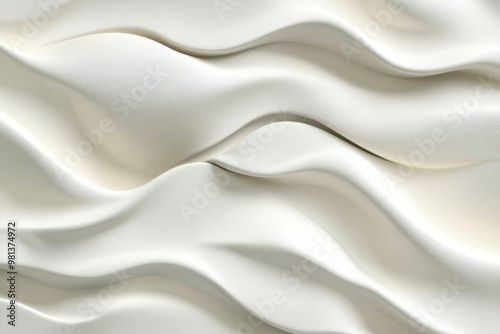 Elegant white leather with flowing texture