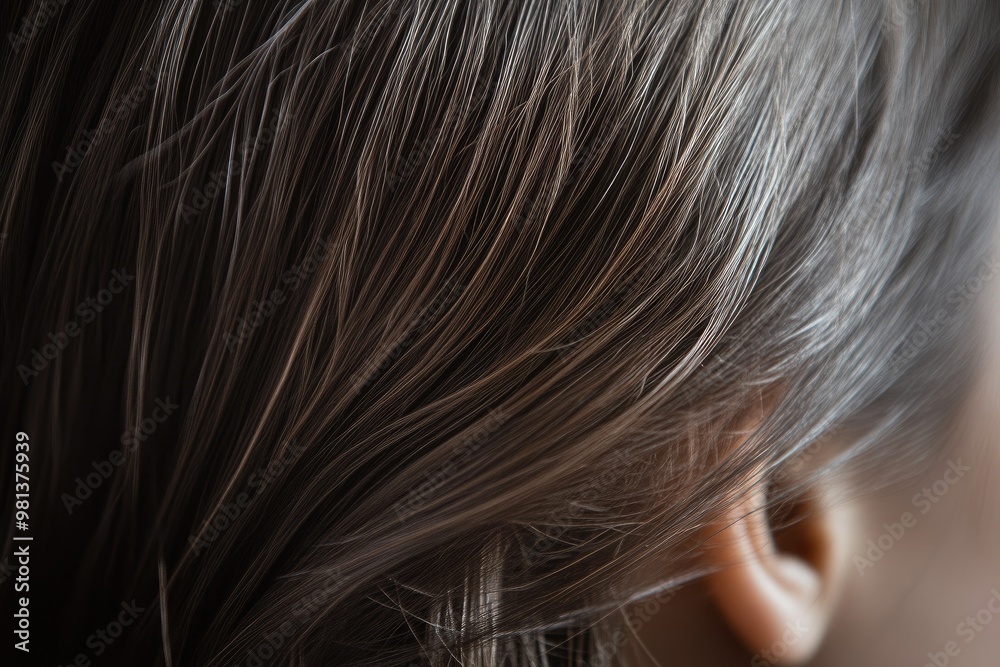 Close-Up of Luxurious Healthy Hair Texture Close-Up of Luxurious Healthy Hair Texture