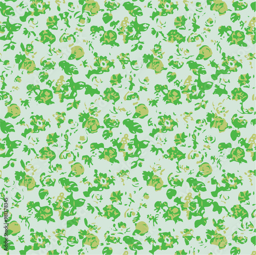 Flowers seamless pattern. vector illustration. Abstract flowers, floral vector with leaves