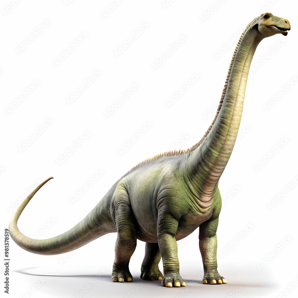 Obraz premium brontosaurus with white background