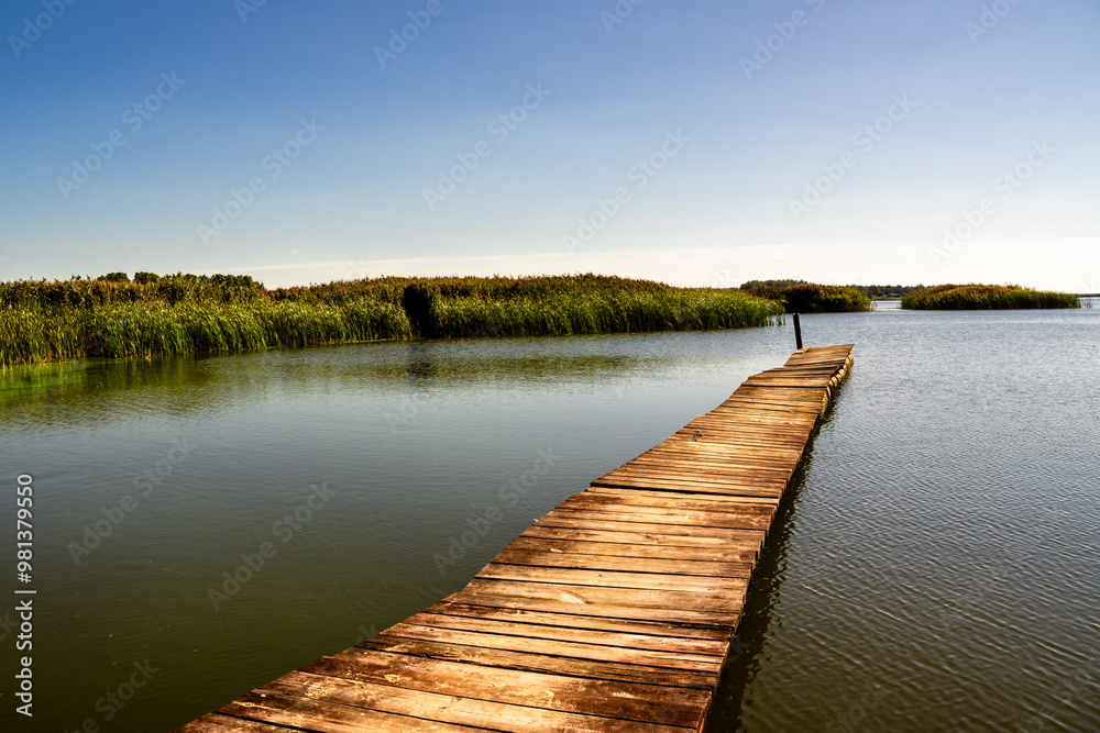 Pomosty nad Zalewem Siemianówka, Podlasie, Polska