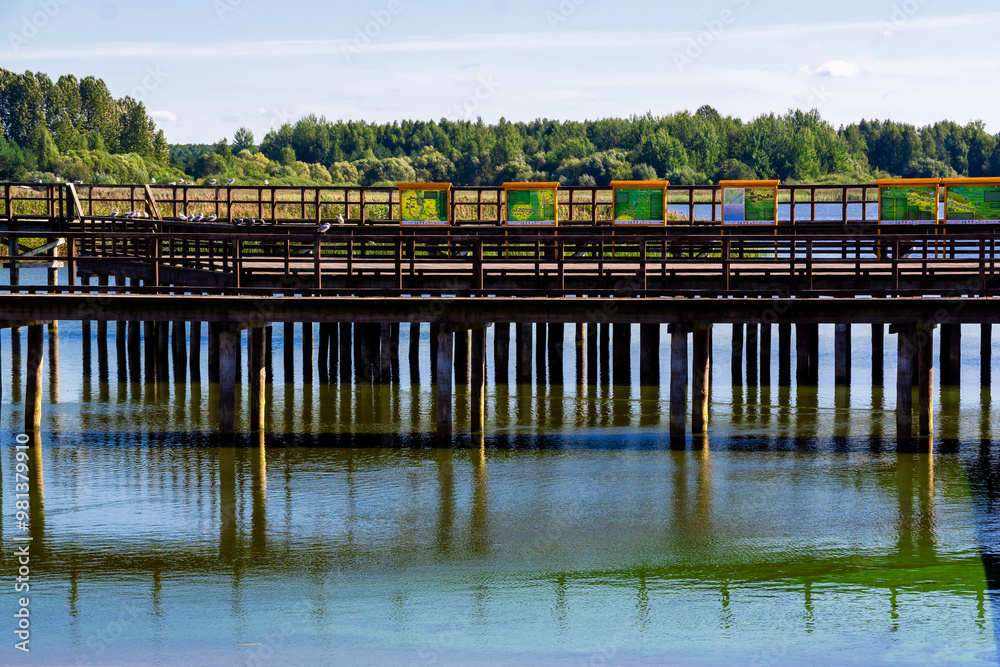 Pomosty nad Zalewem Siemianówka, Podlasie, Polska