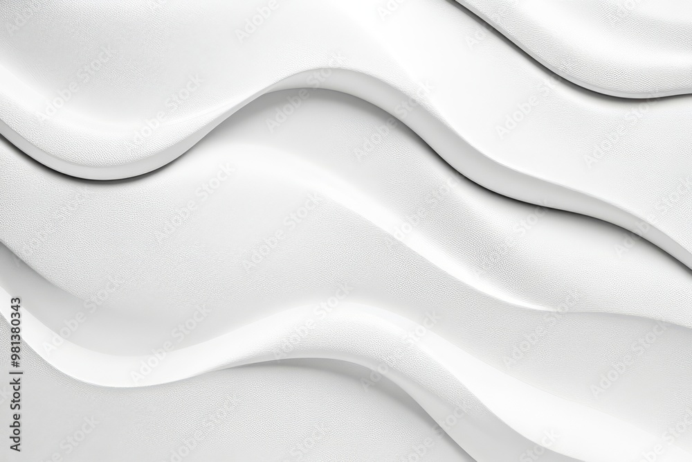 White leather texture with soft wave lines White leather texture with soft wave lines