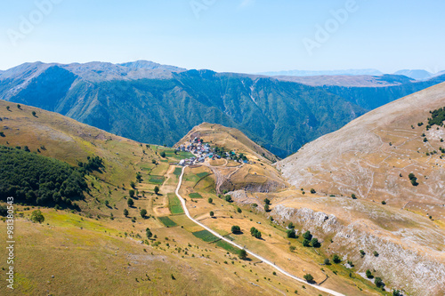 Beautiful summer view of a mountain village - Lukomir village on Bjelasnica mountain