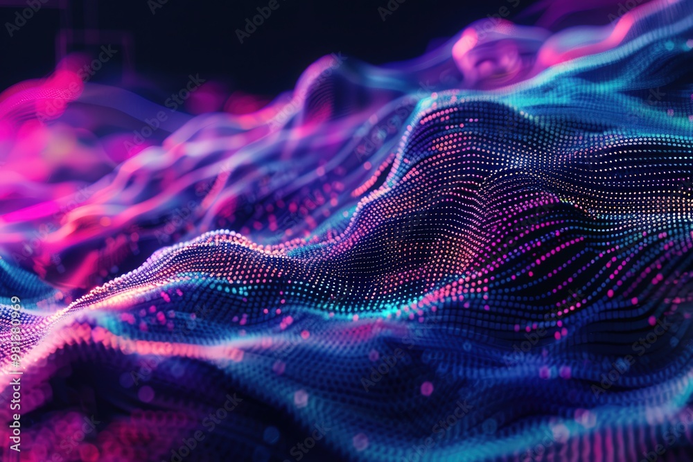 A computer generated image of a cityscape with a lot of orange and blue lights, generative ai image A computer generated image of a cityscape with a lot of orange and blue lights, generative ai image