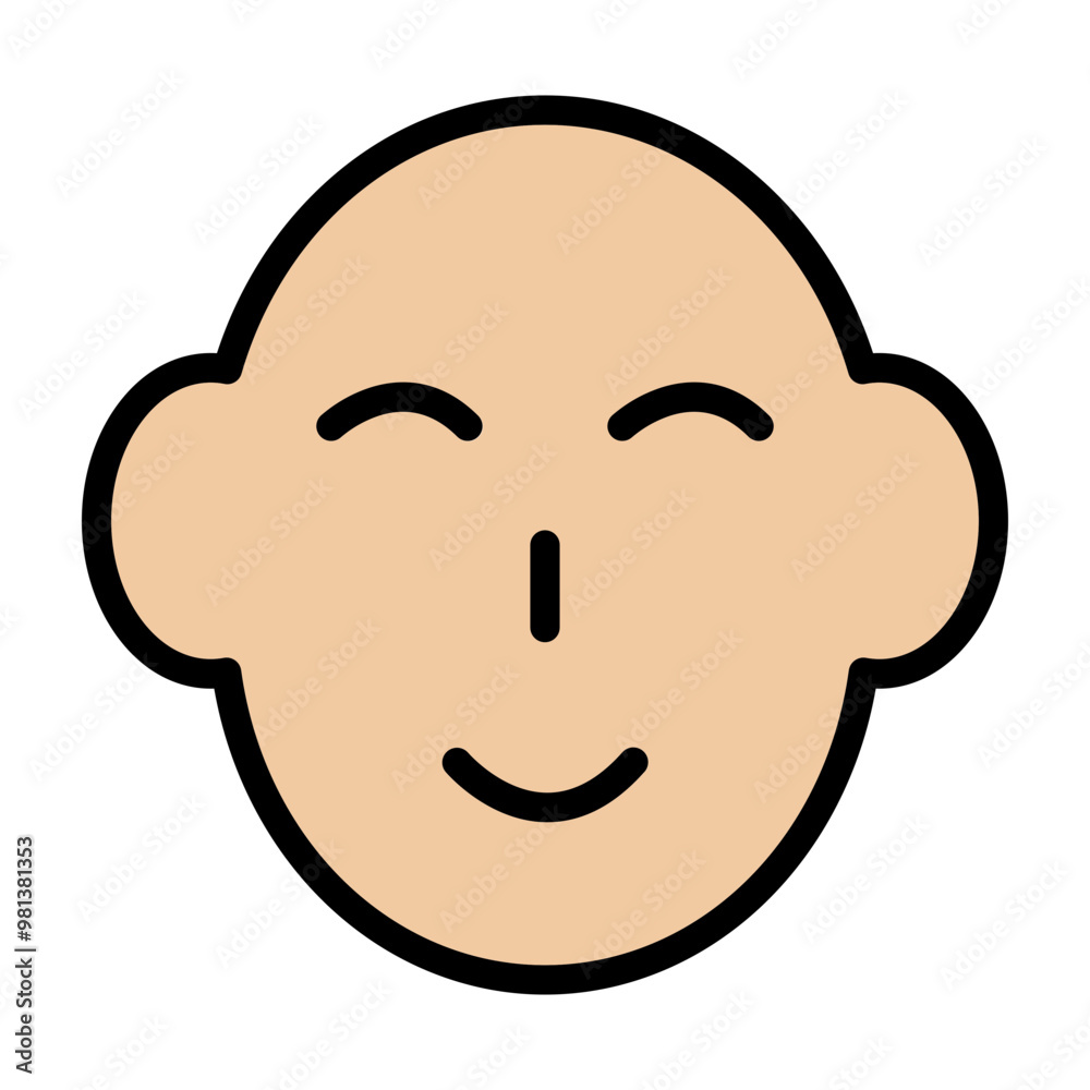 Face Vector Filled Icon Design Face Vector Filled Icon Design