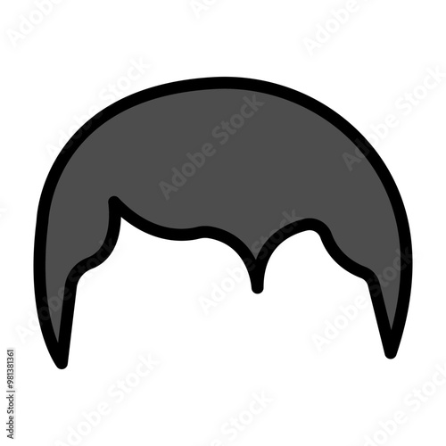 Hair Vector Filled Icon Design