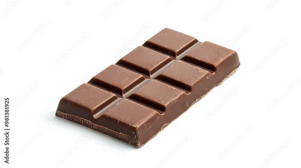 A delicious chocolate bar, all by itself, on a white background. A delicious chocolate bar, all by itself, on a white background.