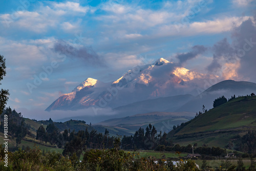 Andean landscape, Cayambe volcano photo