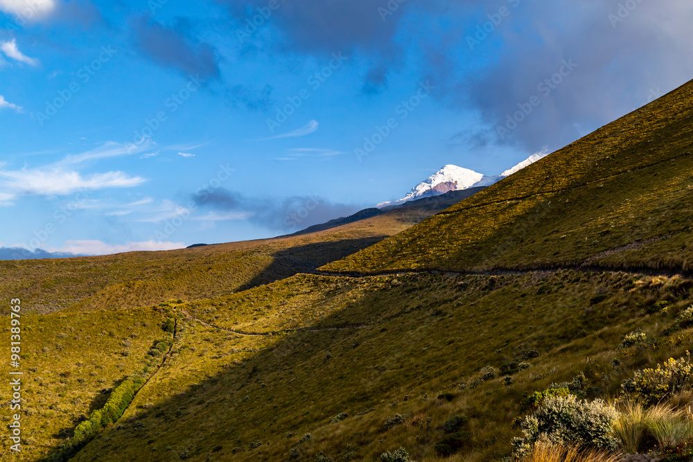 Obraz premium Andean landscape, Cayambe volcano