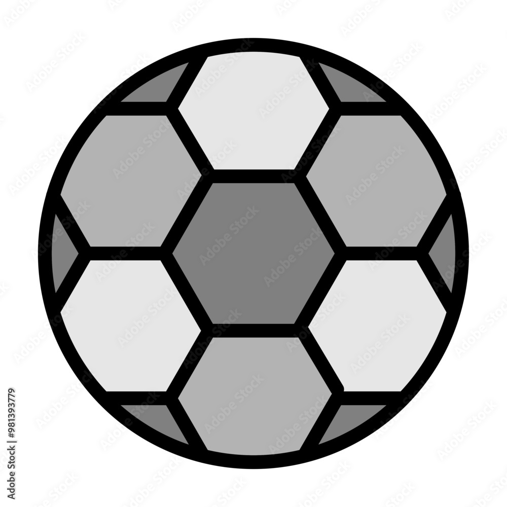 Soccer Ball Vector Filled Icon Design Soccer Ball Vector Filled Icon Design