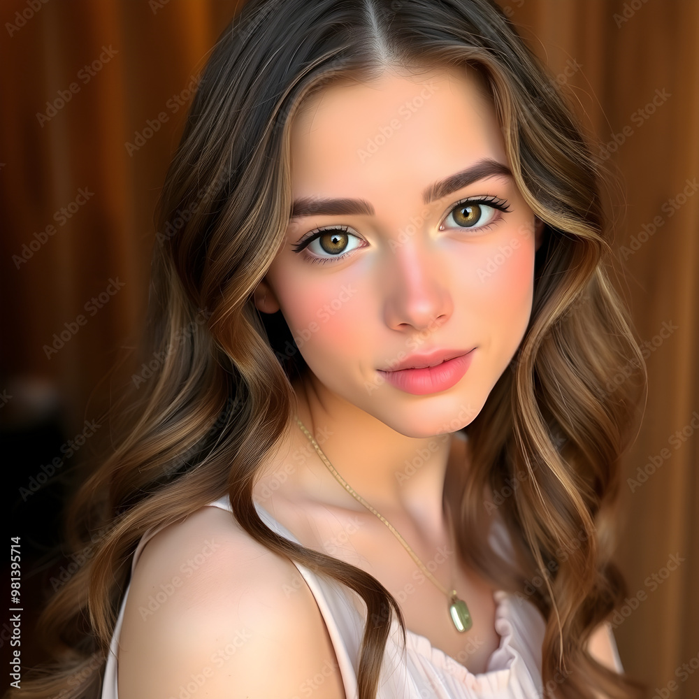 portrait of a woman, young girl, long hair portrait of a woman, young girl, long hair