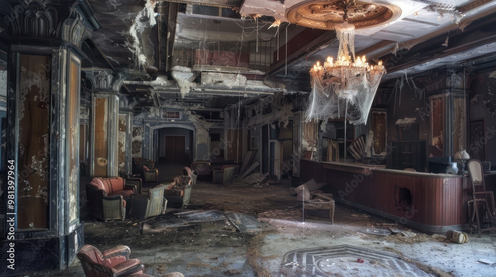 Abandoned Hotel Lobby Abandoned Hotel Lobby