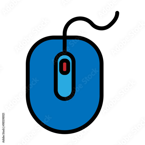 Computer Mouse Vector Filled Icon Design