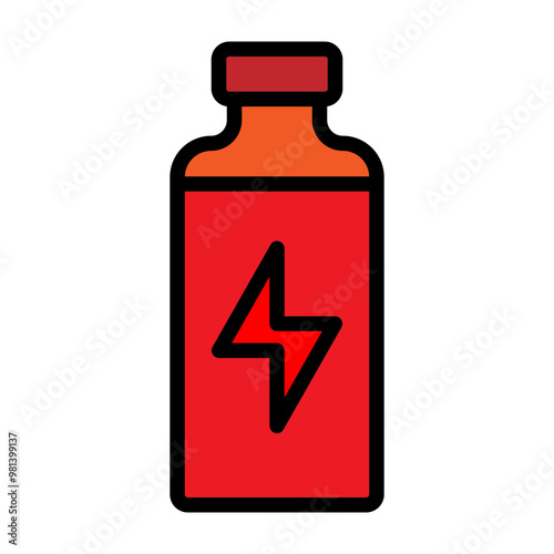 Energy Drink Vector Filled Icon Design