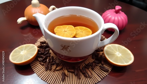 cup of hot tea with lemon