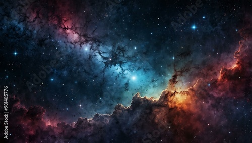 Galaxy background with high-detailed stars and cosmic scenery.