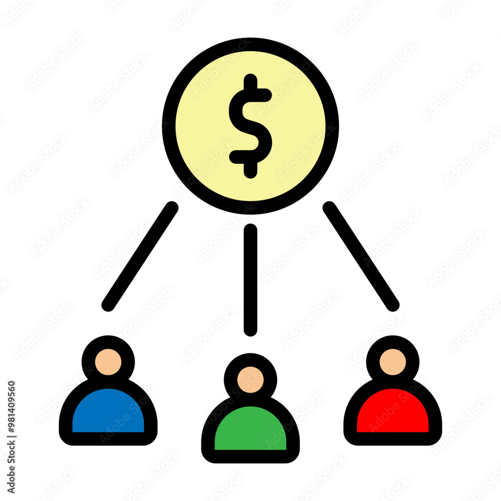 Crowdfunding Vector Filled Icon Design Crowdfunding Vector Filled Icon Design