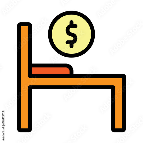 Passive Income Vector Filled Icon Design