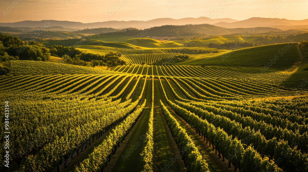 The Vineyard Under Golden Light The Vineyard Under Golden Light